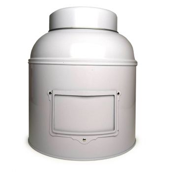 Victorian Classic Round Tea Storage Tin &ndash; White (1,5 kg)