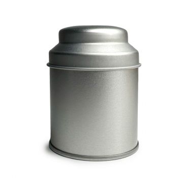 Victorian Domed Round Tea Storage Tin &ndash; Silver (20 g)