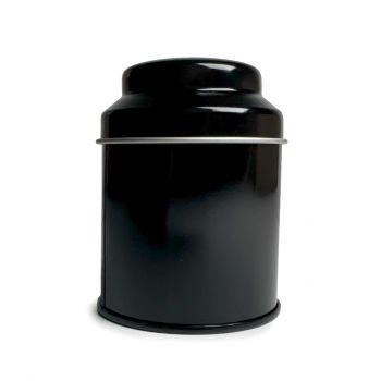 Victorian Domed Round Tea Storage Tin &ndash; Black (20 g)