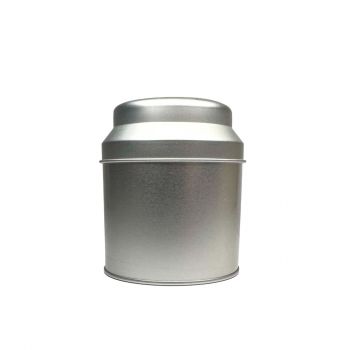 Victorian Domed Round Tea Storage Tin &ndash; Silver (50 g)