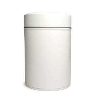 Smooth Double Lid Tin – White (12 units)