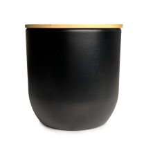 Boîte ronde Bamboo – Noire (12 unités)