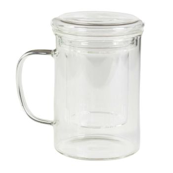 Lumière Transparent cup with infuser and lid