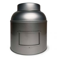 Victorian Classic Round Tea Storage Tin – Silver