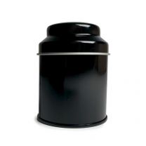 Victorian Domed Round Tea Storage Tin – Black (20 g)