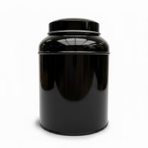 Lata victoriana abovedada con tapa interior – Negra (150 g)