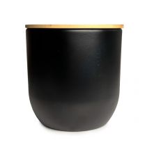 Runde Bamboo-Dose – Schwarz