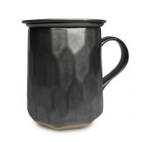 Titan Metal Glaze - Tasse mit Filter - Schwarz