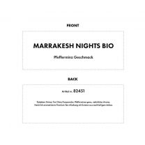 Raspberry Mojito ORGANIC - TD - Transparent squared sticker (for Silver Tea Cans)