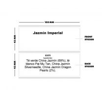 Darjeeling FTGFOP1 Snowview DJ 4/23 BIO - TD- Adhesivo rectangular transparente (etiqueta para latas plateadas)